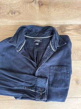 Lands' End Men's XL Navy Casual Flannel